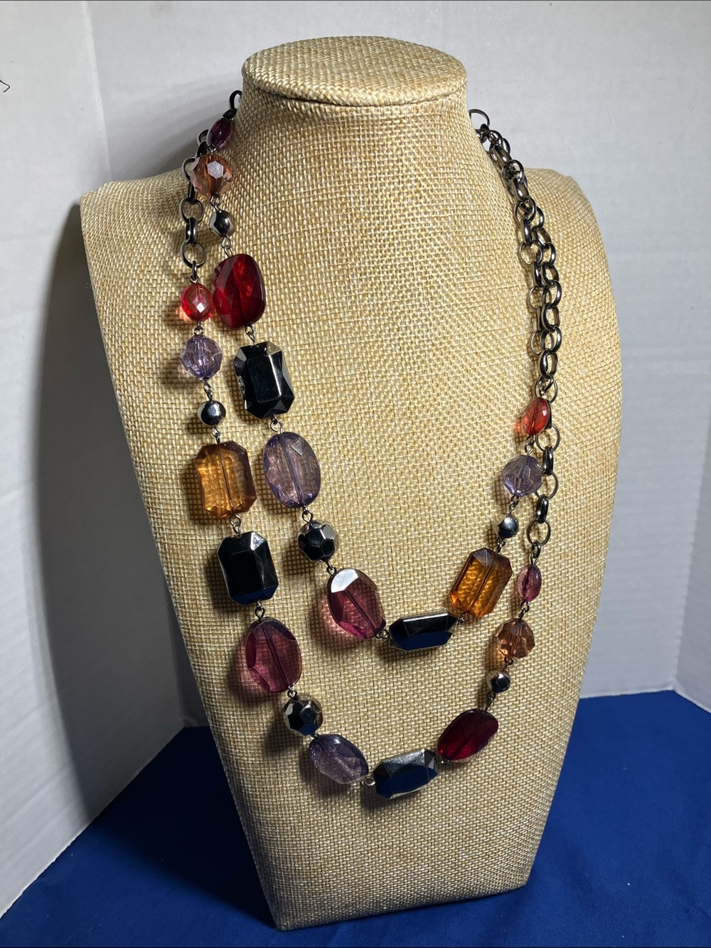 Multi-Color  Strand  Bead Necklace